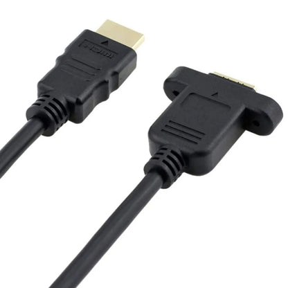 Кабель-адаптер HDMI (тип A) «папа» — HDMI (тип A) «мама» длиной 30 см с 2 отверстиями под винты