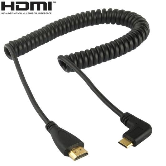 Позолоченный спиральный кабель Mini HDMI Male-HDMI Male версии 1.4, поддержка 3D/Ethernet, длина: 0,6–2 м