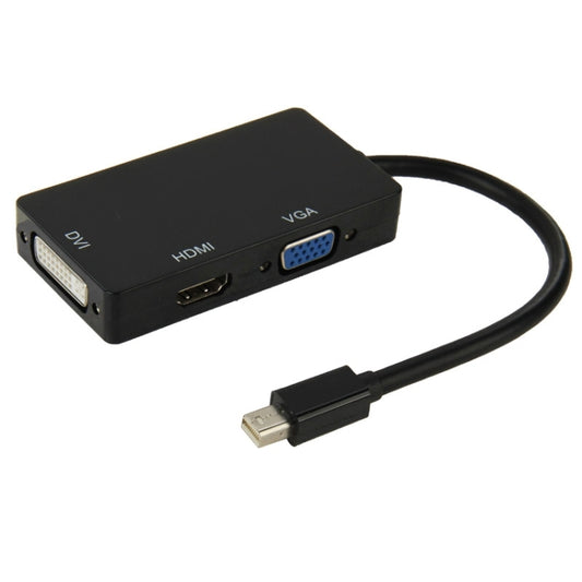 Mini DisplayPort Male to HDMI + VGA + DVI Female Adapter Converter Cable for Mac Book Pro Air, Cable Length: 17cm