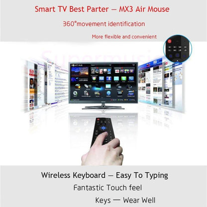 MX3 Air Mouse bezvadu 2.4G tālvadības pults ar pārlūka saīsnēm Android TV Box/Mini PC