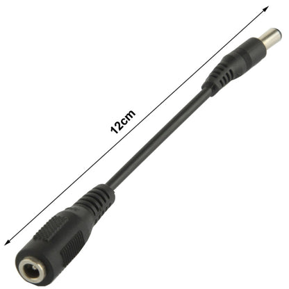 5,5 x 2,5 mm vīriešu un 3,5 mm sieviešu līdzstrāvas spraudņa adapteris, garums: 12 cm