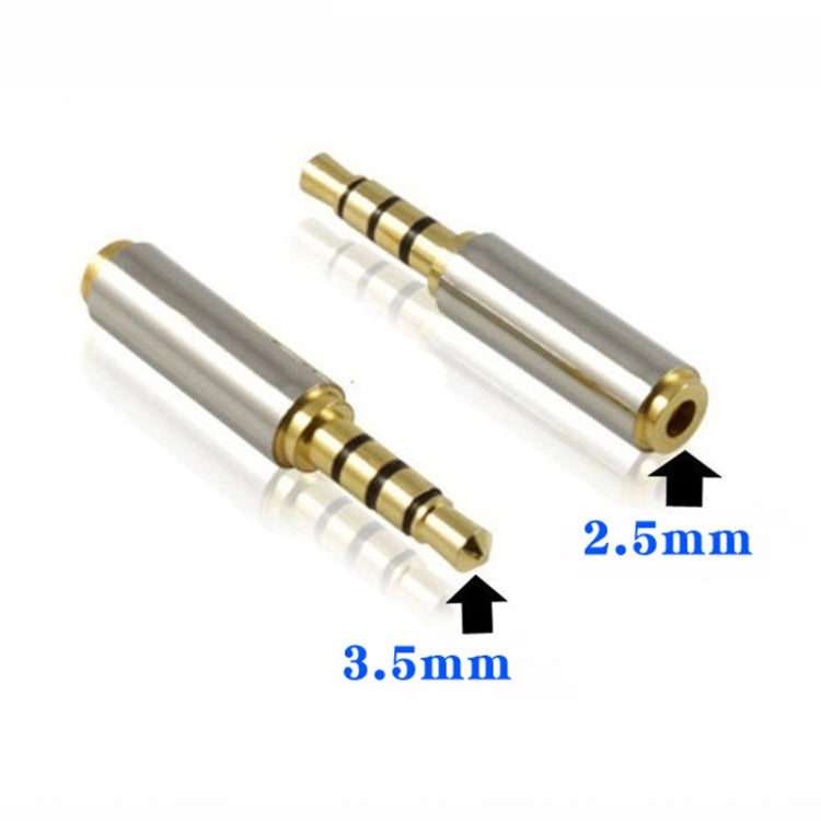 3,5 mm 4 kontaktu audio ligzdas savienotājs uz 2,5 mm 4 kontaktu adapteriem (10 gab. vienā iepakojumā, cena ir par 10 gab.)