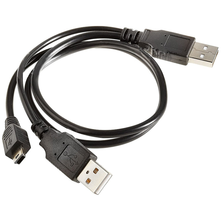 Кабель 2 в 1 USB 2.0 «папа» на Mini 5-контактный «папа» + USB «папа», длина: 80 см