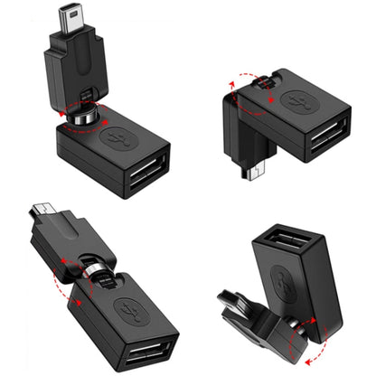 Высококачественный адаптер USB 2.0 AF - OTG Mini USB, поддержка вращения на 360 градусов