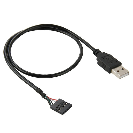 Кабель-адаптер 5-контактный гнездовой разъем материнской платы на USB 2.0 штекер, длина: 50 см