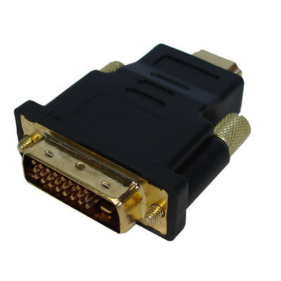 Адаптер HDMI 19-контактный (папа) на DVI 24+1-контактный (папа) (позолоченный)