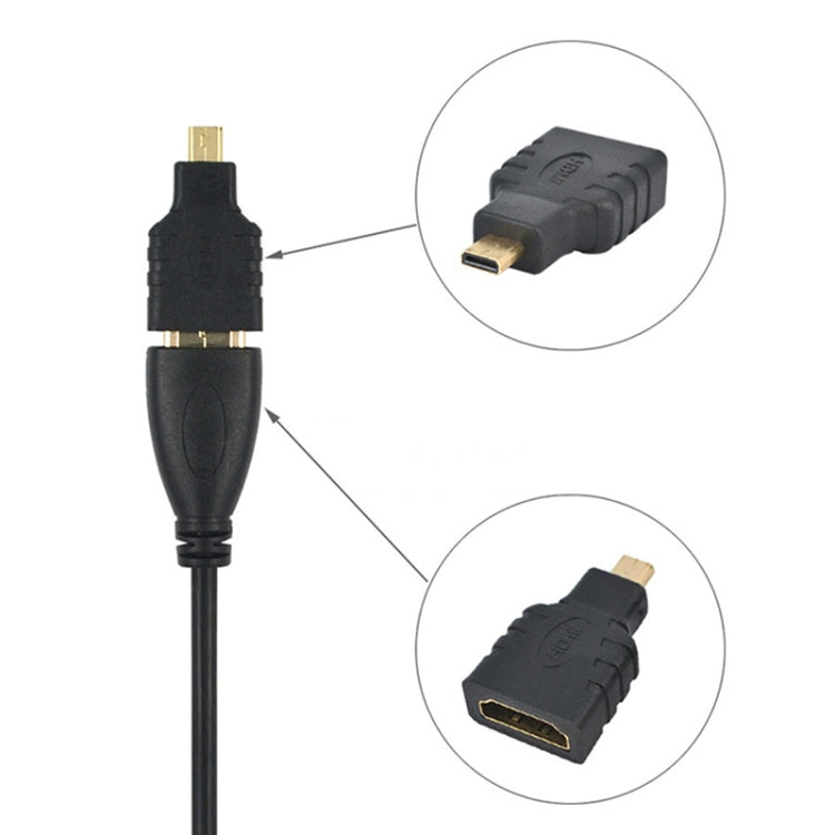 Адаптер Micro HDMI «папа» - «мама» HDMI (позолоченный)
