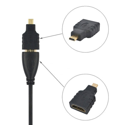 Адаптер Micro HDMI «папа» - «мама» HDMI (позолоченный)