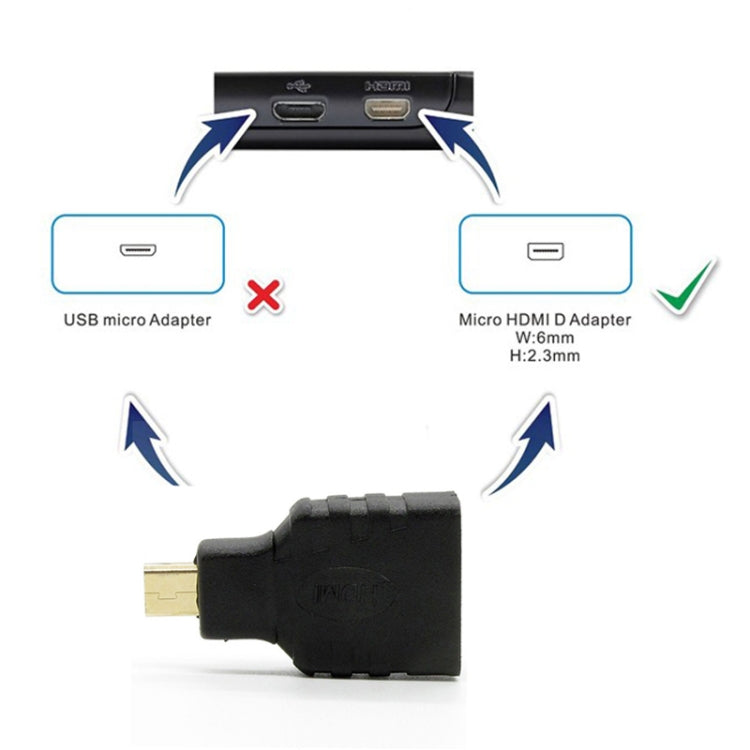 Адаптер Micro HDMI «папа» - «мама» HDMI (позолоченный)