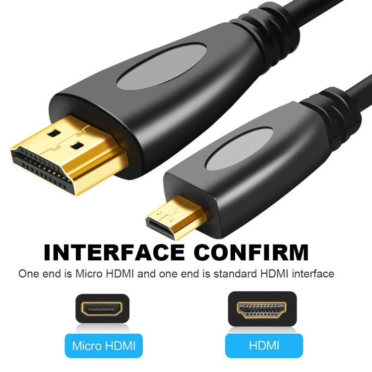 Позолоченный 3D 1080P Micro HDMI-кабель "папа-папа" HDMI длиной 1,5 м для мобильных телефонов, камер, GoPro