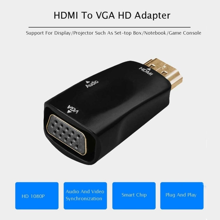 Full HD 1080P HDMI - VGA и аудиоадаптер для HDTV / монитора / проектора