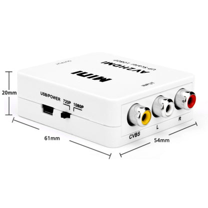 Мини-адаптер-конвертер CVBS/L+R Audio в HDMI