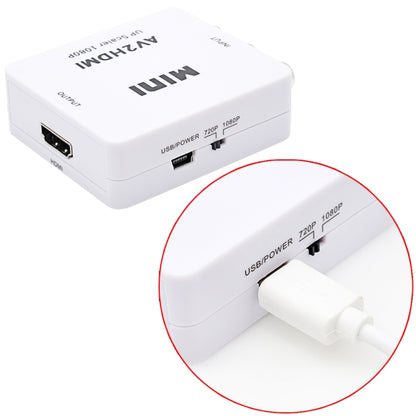 Мини-адаптер-конвертер CVBS/L+R Audio в HDMI