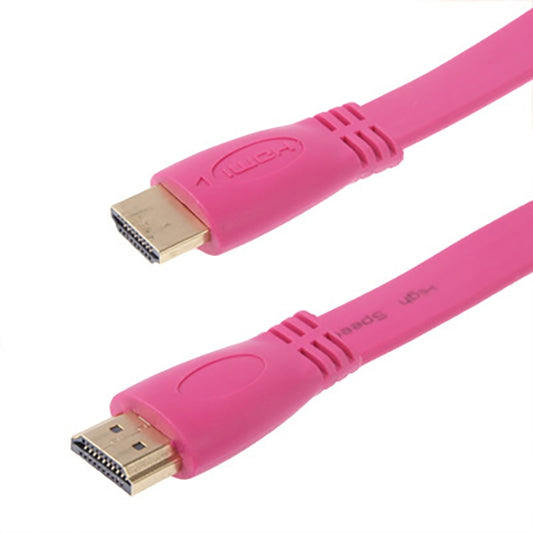 1,5 m apzeltīts HDMI uz HDMI 19 kontaktu plakans kabelis, 1.4 versija, atbalsta Ethernet, 3D, 1080P, HD TV/video/audio utt.