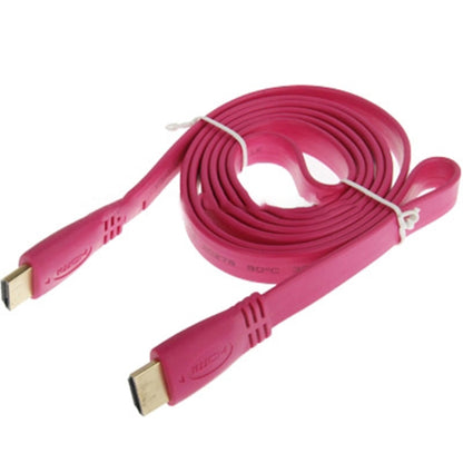 Позолоченный плоский кабель HDMI-HDMI 19Pin длиной 1,5 м, версия 1.4, поддержка Ethernet, 3D, 1080P, HD TV / Видео / Аудио и т. д.