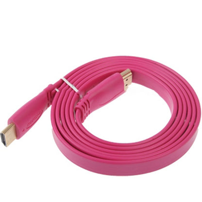 Позолоченный плоский кабель HDMI-HDMI 19Pin длиной 1,5 м, версия 1.4, поддержка Ethernet, 3D, 1080P, HD TV / Видео / Аудио и т. д.