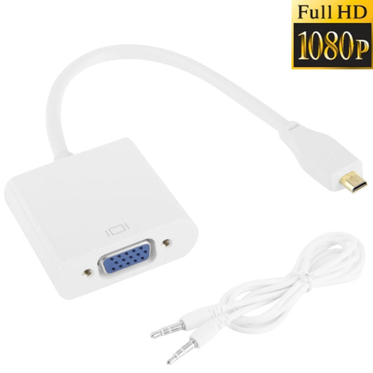 22 cm Full HD 1080P Micro HDMI vīriešu un VGA sieviešu video adaptera kabelis ar audio kabeli