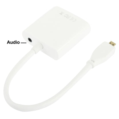 Видеокабель-адаптер Micro HDMI (папа) - VGA (мама) 22 см Full HD 1080P с аудиокабелем