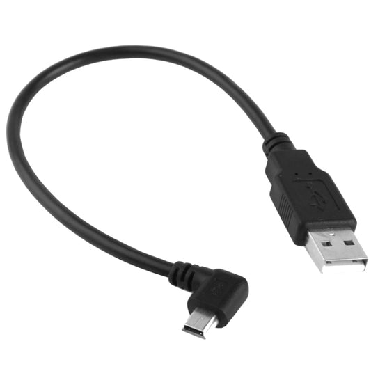 Кабель-адаптер Mini USB (штекер 90 градусов) на USB 2.0 AM, длина: 25 см