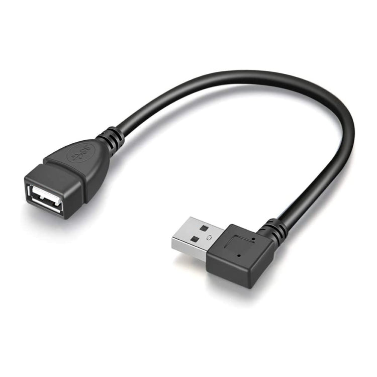 Кабель-адаптер USB 2.0 AM-AF 90 градусов, длина: 25 см