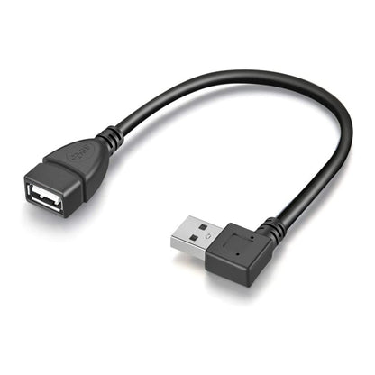 Кабель-адаптер USB 2.0 AM-AF 90 градусов, длина: 25 см