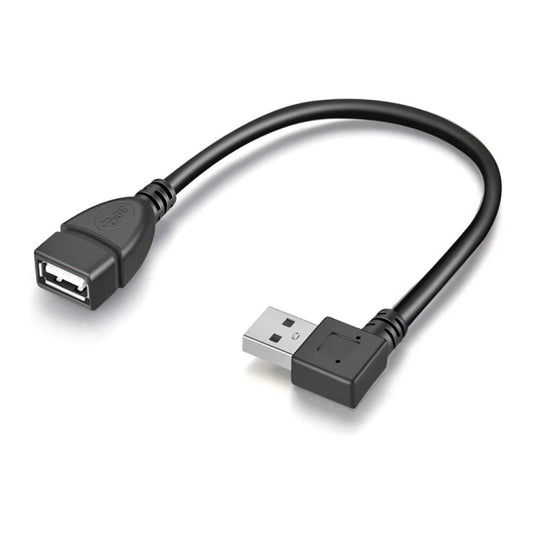 Кабель-адаптер USB 2.0 AM-AF 90 градусов, длина: 25 см