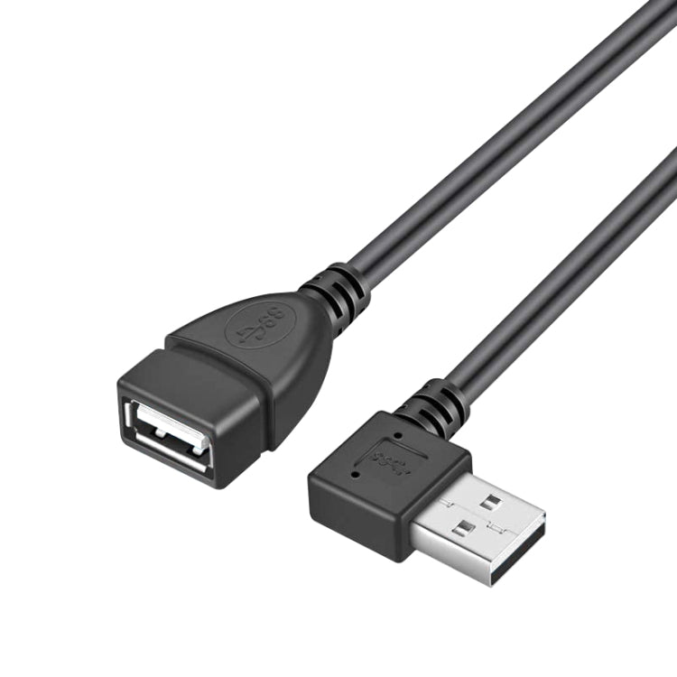 Кабель-адаптер USB 2.0 AM-AF 90 градусов, длина: 25 см