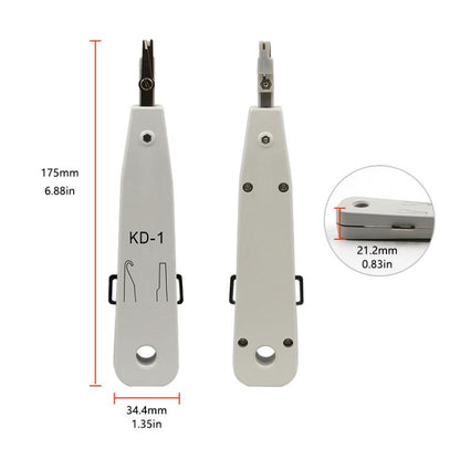 RJ45 / RJ12 / RJ11 Network BT Telephone Socket Multi Punch Insertion Tool(White)