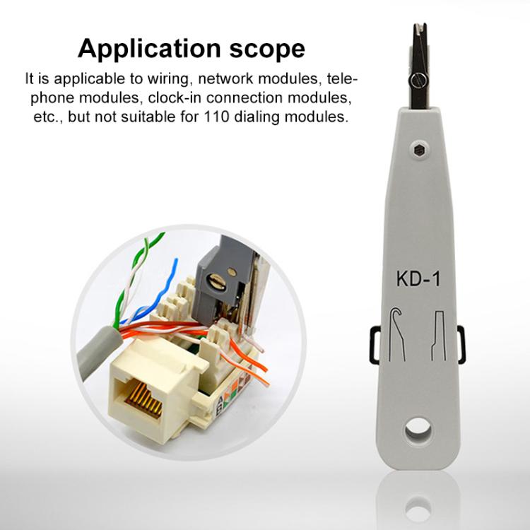 RJ45 / RJ12 / RJ11 Network BT Telephone Socket Multi Punch Insertion Tool(White)