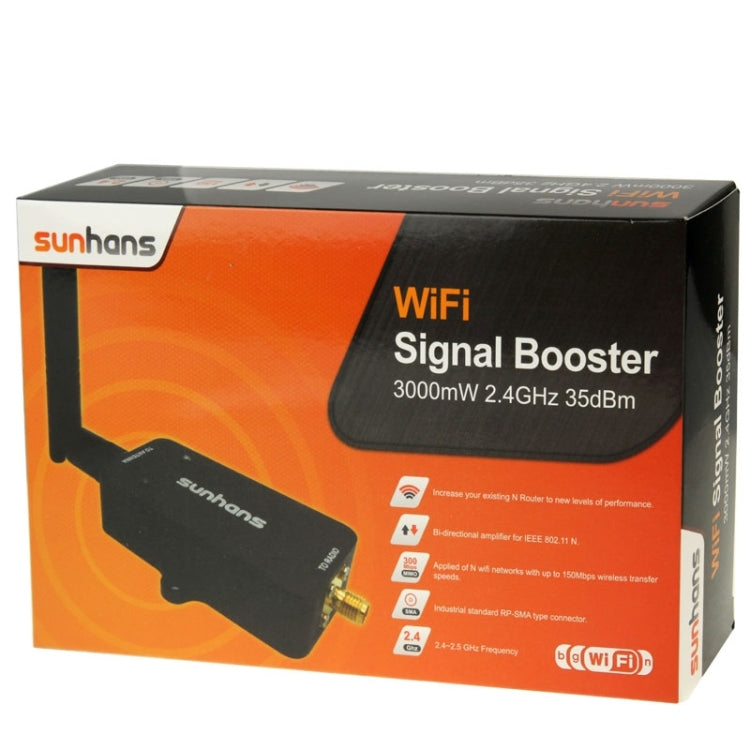 Sunhans SH24BTA-N 35dBm 2.4GHz 3W 11N/G/B WiFi Signal Booster WiFi Amplifier Wireless Repeater