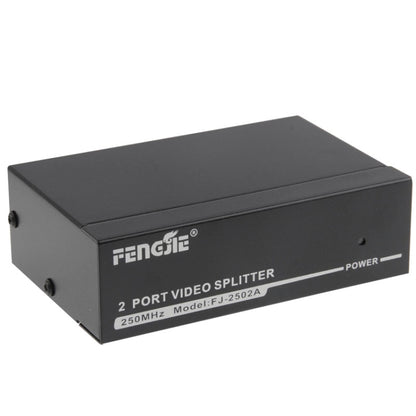 FJ-2502A 2-портовый VGA-видеоразветвитель с высоким разрешением 1920 x 1440, поддержка полосы пропускания видео 250 МГц