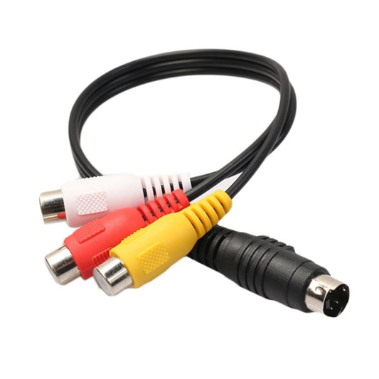 4 kontaktu S-Video TV uz RCA pārveidotājs AV sieviešu kabeļa adapteris, garums: 20 cm