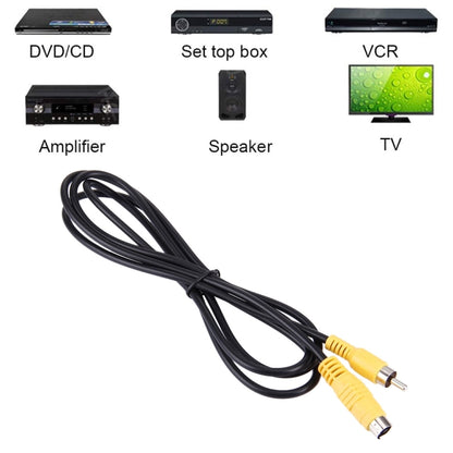 4-контактный переходник S-VIDEO TV в RCA AV-конвертер длиной 1,5 м