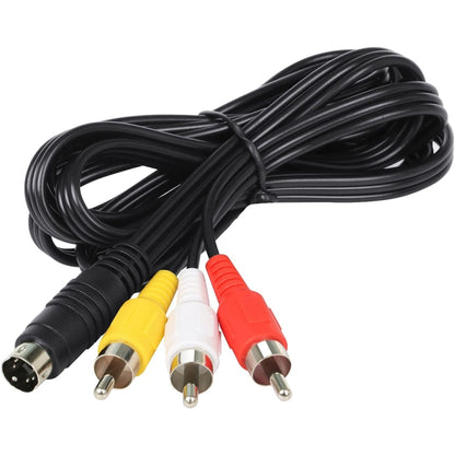 Кабель-адаптер S-Video 4-контактный на 3 RCA AV TV Male, длина: 1,5 м