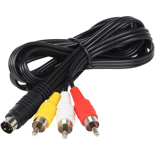 Кабель-адаптер S-Video 4-контактный на 3 RCA AV TV Male, длина: 1,5 м