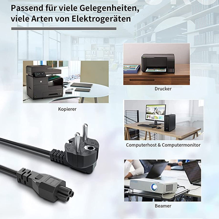 1.5m 3 Prong Style EU Notebook Power Cord