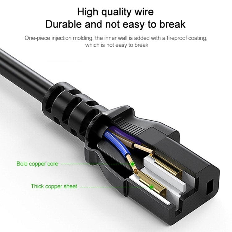 EU Plug Computer PC Power Cord 3 Pin Cable, Length: 1.8m
