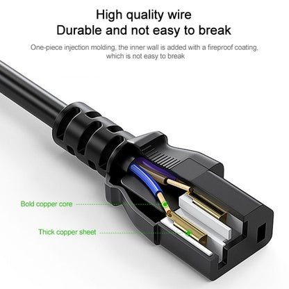 EU Plug Computer PC Power Cord 3 Pin Cable, Length: 1.8m
