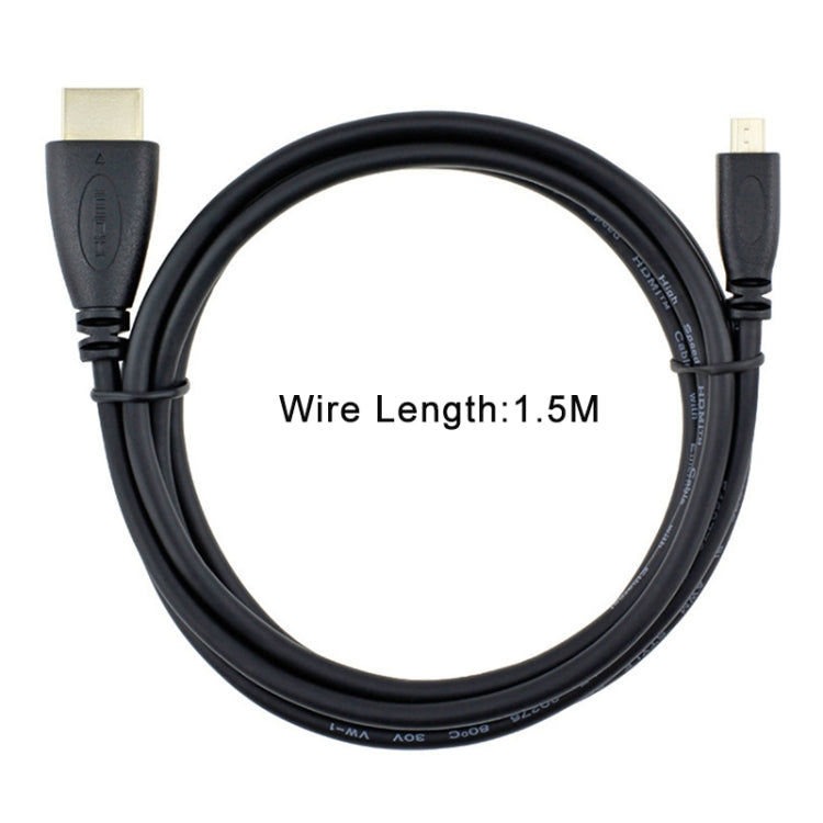 Кабель Micro HDMI – HDMI 19 Pin длиной 1,5 м, версия 1.4