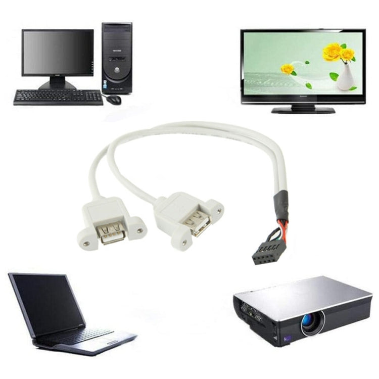 Кабель для крепления AF с 9-контактным внутренним разъемом на 2x USB 2.0, длина: 30 см