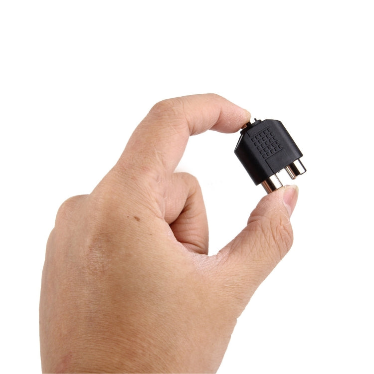 3,5 mm ligzda uz 2 RCA ligzdu adapteris