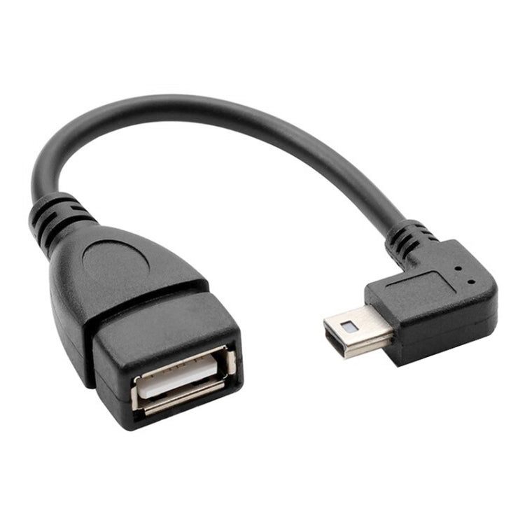Кабель-адаптер Mini USB Male (90 градусов) — USB 2.0 AF с функцией OTG, длина: 13 см