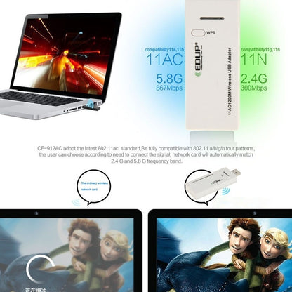 EDUP AC-1601 802.11AC 1200M двухдиапазонный беспроводной Wi-Fi-адаптер USB 3.0