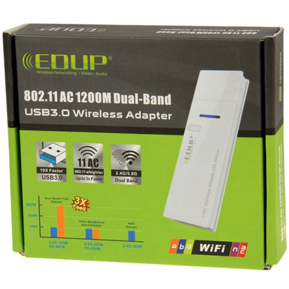 EDUP AC-1601 802.11AC 1200M двухдиапазонный беспроводной Wi-Fi-адаптер USB 3.0