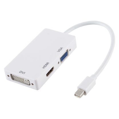 Переходник-конвертер Mini DisplayPort 3-в-1 (штекер) на HDMI + VGA + DVI (гнездо) для Mac Book Pro Air, длина кабеля: 18 см