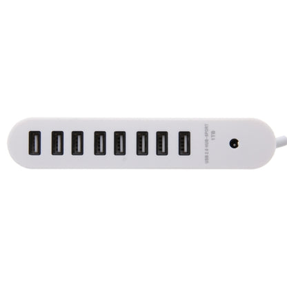 8 Ports USB 2.0 Portable Oval Hub, Length: 50cm