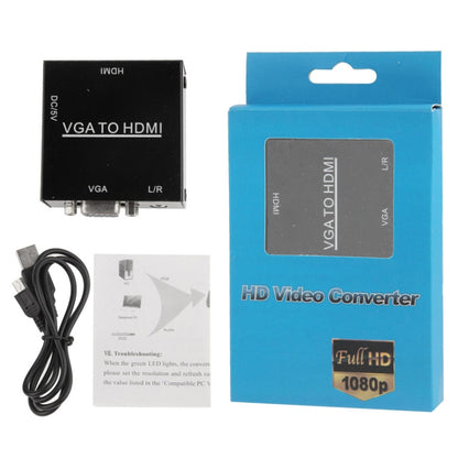 HD 1080P HDMI Mini VGA в HDMI Scaler Box Аудио Видео Цифровой Преобразователь Адаптер для ПК / HDTV