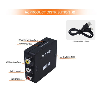 VK-126 Mini HD HDMI to AV/CVBS Video Converter Adapter