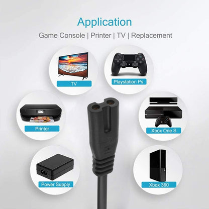 2 Prong Style US Plug AC Power Cord with 304 Switch, Length: 1.5m