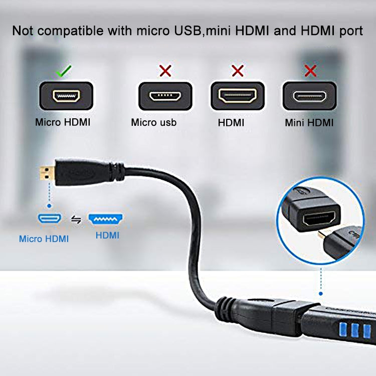 Кабель-адаптер Micro HDMI «папа» – HDMI «мама» 17 см